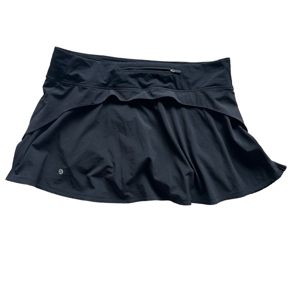 Lululemon Play Off The Pleats Skirt 13" Black Size 14